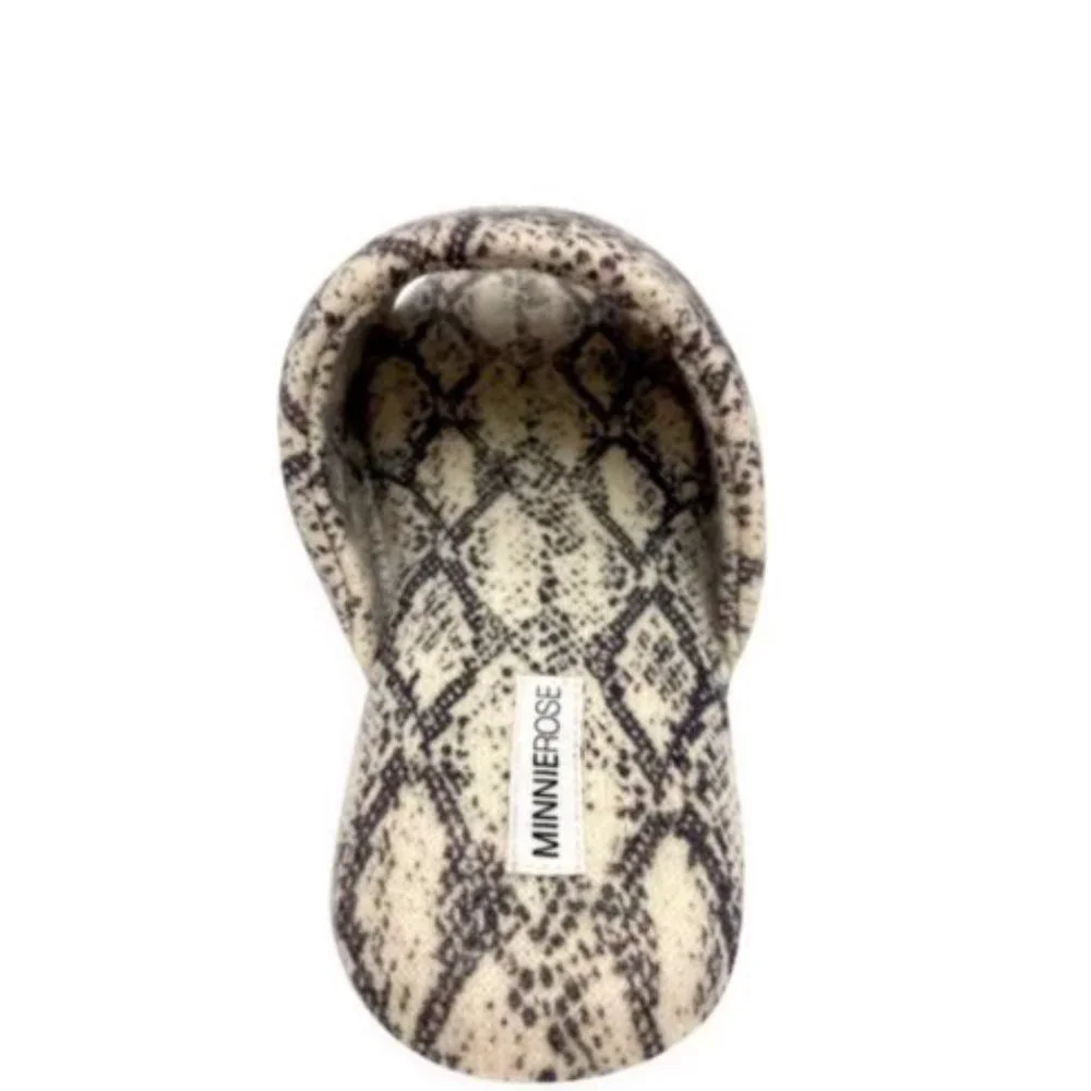 Minnie Rose Open Toe Python Slipper NEW - Picture 2 of 4